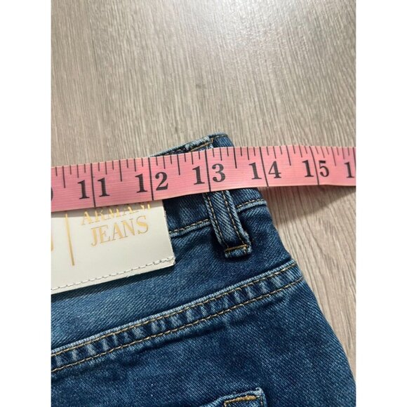 AJ Armani Jeans Woman Distressed Straight Leg Jeans Sz 26 - Picture 9 of 10